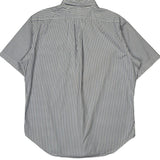 Ralph Lauren Striped Short Sleeve Shirt - Large Blue Cotton