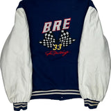 Made In USA Holloway Bukholder Racing Enterprises Varsity Jacket - XL Blue Wool Blend