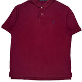 Polo By Ralph Lauren Polo Shirt - Large Burgundy Cotton
