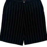 Quiksilver Pinstripe Shorts - 34W 10L Black Cotton