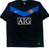 Manchester United Nike 2009-10 Away Football Shirt - XL Black Polyester
