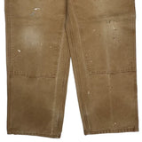 Carhartt Double Knee Carpenter Pants - 40W 32L Brown Cotton