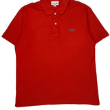 Lacoste Polo Shirt - Large Red Cotton