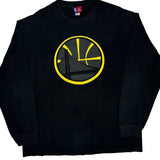 Golden State Warriors Majestic Nba Long Sleeve T-Shirt - XL Black Cotton