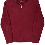 Nautica 1/4 Zip - XL Red Cotton