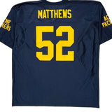 Green Bay Packers N.F.L. Team Apparel Football Football Jersey - 2XL Navy Polyester