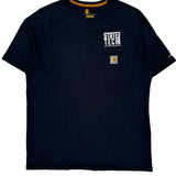 State Tech Electrical Technology Carhartt Graphic T-Shirt - Large Navy Cotton