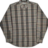 Levis Checked Patterned Shirt - Large Gray Polyester Blend