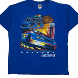 Daytona 2001 Fruit Of The Loom Nascar T-Shirt - 2XL Blue Cotton