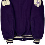 Marinette Athletics Delong College Varsity Jacket - Large Purple Wool