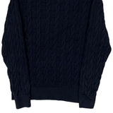 Tommy Hilfiger Cable Knit Sweater - Medium Navy Cotton