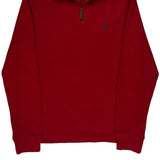Polo By Ralph Lauren 1/4 Zip - Small Red Cotton