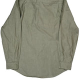 Tommy Hilfiger Striped Shirt - Large Green Cotton