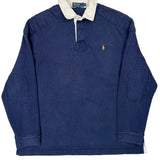 Polo By Ralph Lauren Rugby Shirt - XL Blue Cotton