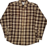 Carhartt Checked Flannel Shirt - Large Beige Cotton