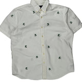 Ralph Lauren Short Sleeve Shirt - Large White Cotton