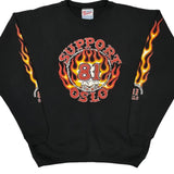 Support 81 Oslo Hanes Sweatshirt - Large Black Cotton Blend