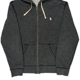 Polo By Ralph Lauren Hoodie - Large Gray Cotton Blend