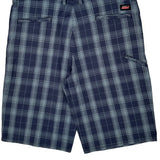 Dickies Checked Shorts - 38W 11L Gray Cotton Blend