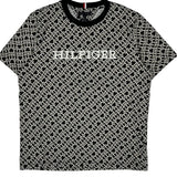 Tommy Hilfiger T-Shirt - XL Black & White Cotton