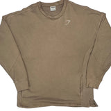 Gym Shark Sweatshirt - Small Beige Cotton