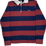 Patagonia Striped Rugby Shirt - Medium Blue Cotton