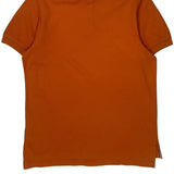 Tommy Hilfiger Polo Shirt - Small Orange Cotton