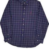 Ralph Lauren Checked Shirt - Large Navy Cotton