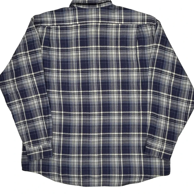 Lacoste Checked Flannel Shirt - XL White Cotton