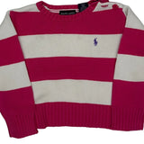 Age 3 Ralph Lauren Striped Sweater - 2XS Pink Cotton