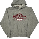Nike College Hoodie - Large Gray Cotton Blend
