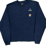 Virginia Natural Gas Logo Carhartt Long Sleeve T-Shirt - Medium Blue Cotton
