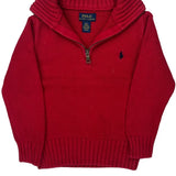 Age 2 Polo By Ralph Lauren 1/4 Zip - XS Red Cotton