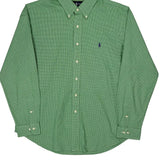 Ralph Lauren Checked Shirt - Large Green Cotton