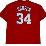 Washington Nationals Majestic Mlb Jersey - XL Red Cotton