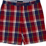 Tommy Hilfiger Checked Chino Shorts - 36W 9L Yellow Cotton