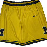 University Of Michigan Nike College Sport Shorts - Largew 8L Yellow Polyester