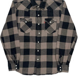 Levis Checked Flannel Shirt - Large Black Cotton