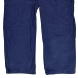 Hard Yakka Double Knee Cargo Trousers - 34W 32L Blue Cotton