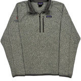 Patagonia Fleece 1/4 Zip - Large Gray Polyester