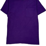 Blank Bvd Single Stitch T-Shirt - Large Purple Cotton