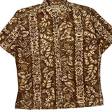 Cooke Street Hawaiian Shirt - XL Brown Cotton