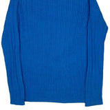 Tommy Hilfiger Cable Knit Jumper - Large Blue Cotton