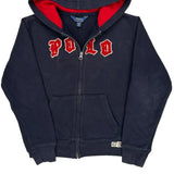 Age 8-9 Polo By Ralph Lauren Spellout Hoodie - Medium Navy Cotton