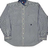 Tommy Hilfiger Striped Shirt - 2XL Blue Cotton