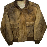 Unbranded Oversized Leather Jacket - Large Brown Leather