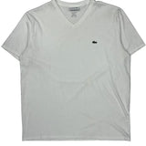 Lacoste T-Shirt - XL White Cotton