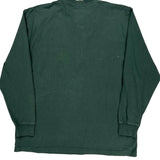 Dickies Henley Long Sleeve T-Shirt - XL Green Cotton