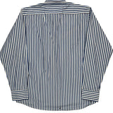 Fred Perry Striped Shirt - Large Blue Cotton