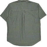 Chaps Ralph Lauren Checked Short Sleeve Shirt - Large Green Cotton Blend
